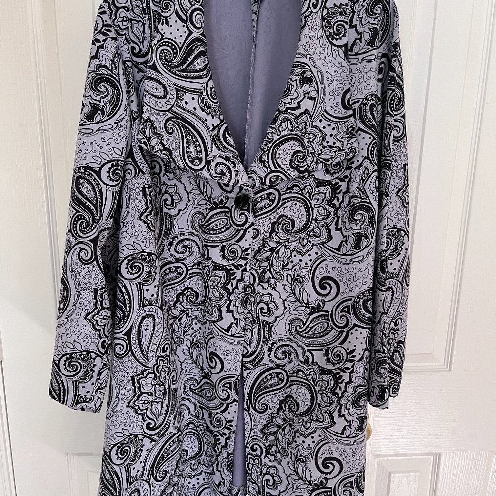 Maggie Barnes 1-Button Unlined Knee Length Coat - 2X  -  22/24W